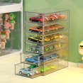 thumbnail image 4 of ZOUSSIQI Transparent Acrylic Display Case, Clear Toy Car Model Display Boxes, Muti Layer Display Box, Countertop Display Case, Transparent Drawer Cabinet for Collectibles Dustproof CA919-9200, 4 of 9