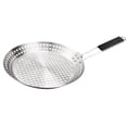 thumbnail image 3 of Cesta para parrilla, placa para parrilla, mango plegable, múltiples orificios, placa para barbacoa, sartén para cocinar verduras, carnes, filetes,, 3 of 8