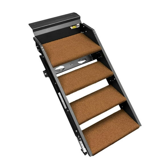 Prest-O-Fit 2-0291 Trailhead Step Rug 20.125 in. W (4 Pc Set) Fits Lippert Solid Step 4 Step - Buckskin Brown