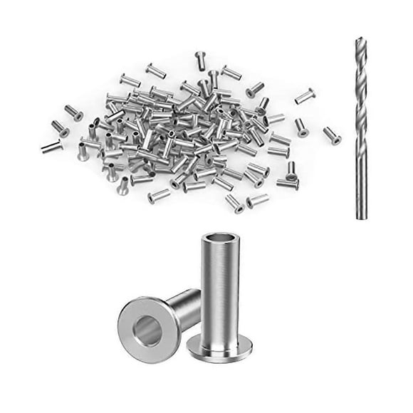 70 Pack Stainless Steel Protector Sleeves for 1/8Inch 5/32Inch or 3/16Inch Cable Railing, Cable Pro.pa