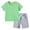 Green, variant on HOMADLES Boys Sets 2 Piece Soft Tee Shirt and Elastic Waist Short Outfits Green 7 T
