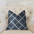thumbnail image 2 of Plutus DaVinci Blue and White Luxury Throw Pillow - Double sided 16" x 16", 2 of 3