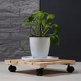 thumbnail image 4 of Square Movable Wooden Flower Rack Potted Flower Pot Stand Rack Heavy Duty, 4 of 8