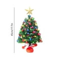 thumbnail image 3 of Mini Christmas Tree for Desktop, 45 Inch PVC Artificial Christmas Tree with Gold Red Ornaments, Star and Lights, Holiday Decor for Home Office Store Party, 3 of 6