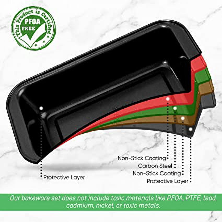 NutriChef Non-Stick Baking Pan, Black Carbon Steel Bake Pan, Commercial Grade Restaurant Quality Metal Bakeware