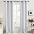 thumbnail image 4 of Deconovo Silver Wave Foil Printed Blackout Curtains for Bedroom, 42x84 inch, 2 Panels, Grayish White, 4 of 8