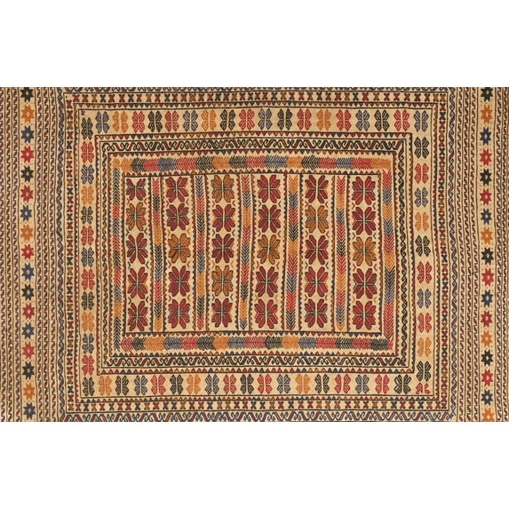 Ahgly Company Indoor Rectangle Traditional Brown Red Southwestern Area Rugs, 8' x 10'
