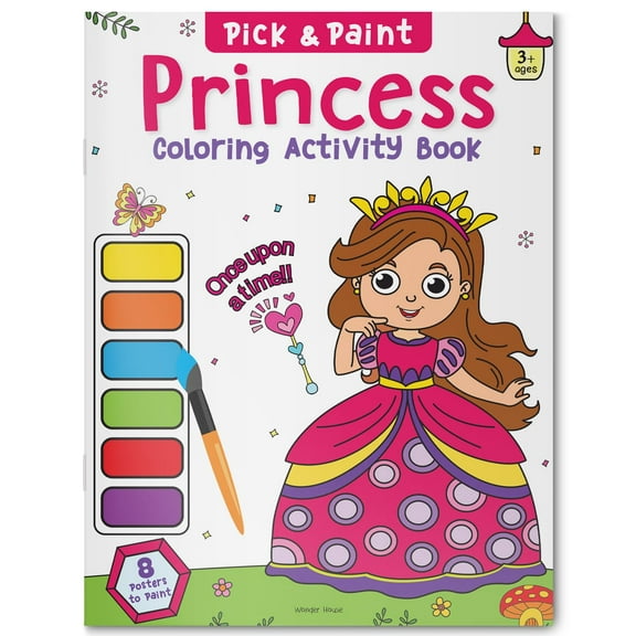 Princess : Pick and Paint Coloring Activity Book (Paperback)