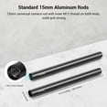 Thread Rods 12 Mm SmallRig 15mm Black Aluminum Alloy Rod Pair, M12 Thread, 12