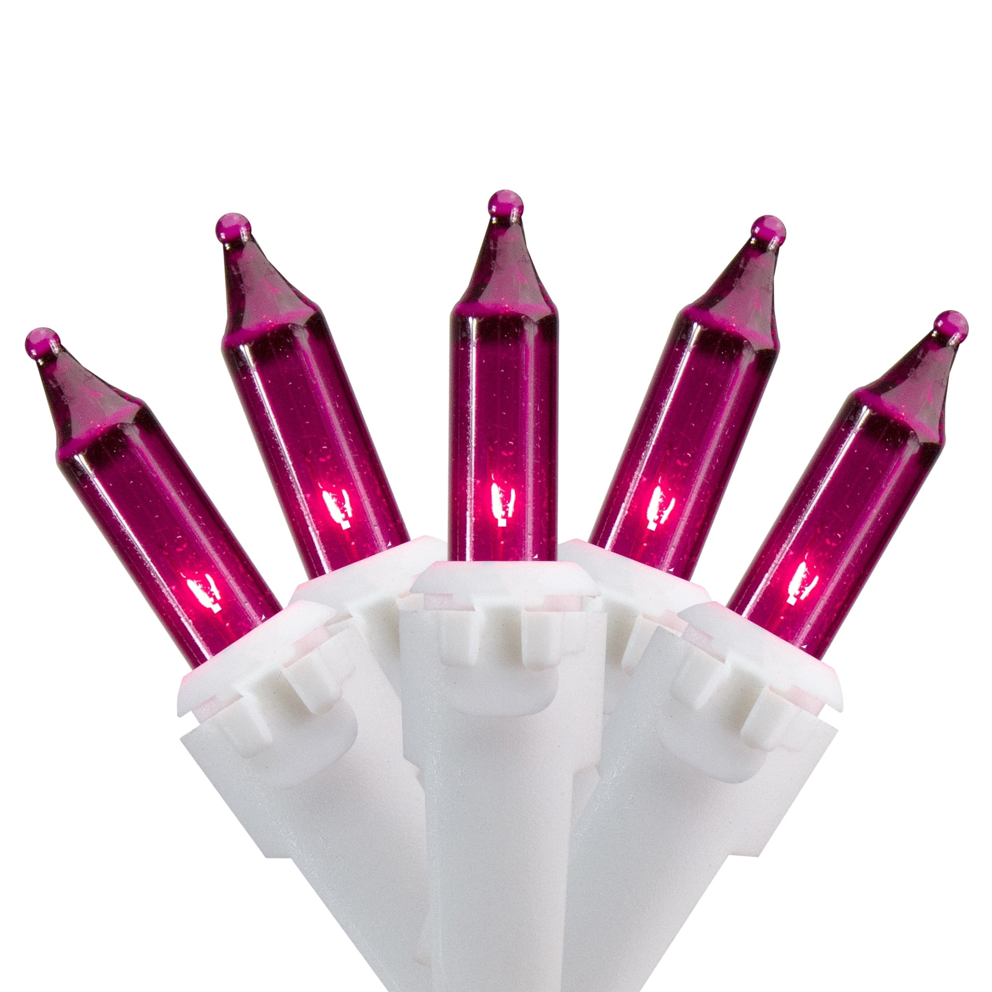 Northlight 100 Count Purple Mini Icicle Christmas Lights - White Wire Mini Lights