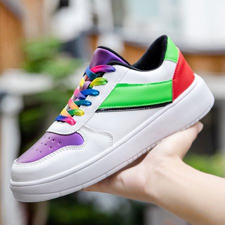 

Men‘s Colorblock Leather Waterproof Lined Lightweight Comfortable Lace-Up Platform Sneakers Casual Skate Shoes