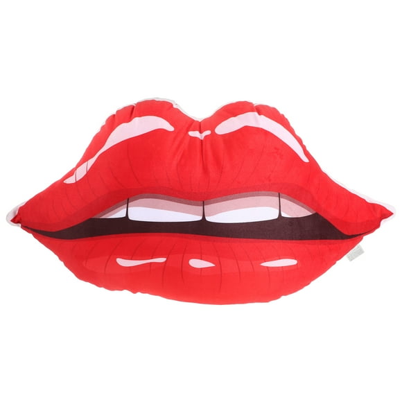 Red Lip Pillow Double-Sided Digital Print for Sofa Car Lip Throw Pillow Cute Decorative Pillows Soft Cushion for Sofa Couch Bed Home Decor