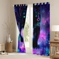 thumbnail image 3 of Homewish Tiger Animal Black Out Curtains for Kids Teens Adults,Universe Galaxy Curtains Pack of 2 (42x63 Each),Abstract Gradient Ombre Bedroom Curtains,Microfiber Bedroom Decor, 3 of 6