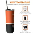 thumbnail image 6 of Cincinnati 20oz Customs stainless steel Insulated tumbler with Lid and Straws, Personalized football gifts for fans, Travel Cup Adds Your Name and Number, 6 of 7