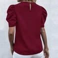 thumbnail image 4 of IROINNID Women's Summer Sexy Printed Casual Ruffle Short Sleeve Summer Tops, 4 of 7