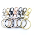 thumbnail image 2 of Llavero de metal con hebilla de perro de aleación de zinc, chapado en oro, bronce rojo, bronce, pistola, negro, 2 of 5