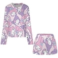 thumbnail image 4 of Kuromi And My Melody Women Pajamas Set Loungewear Sleepwear 2 Piece PJ Sets, 4 of 7