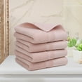 thumbnail image 1 of PiccoCasa Hand Towel Set 14"x30", 100% Cotton Towels Absorbent Misty Rose 4 Pcs, 1 of 7