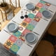 thumbnail image 1 of Mantel rectangular de PVC resistente al agua y a las manchas, lavable, para exteriores, con estampado retro, para comedor, cocina y decoración de jardín, 140 x 220 cm, 1 of 6