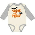 thumbnail image 3 of Inktastic Halloween Trick-or-Treat with Spider and Bats Boys or Girls Long Sleeve Baby Bodysuit, 3 of 5