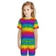 thumbnail image 5 of Balery Bright Rainbow Conjunto de Pijama Infantil de Manga Corta con Estampado – Ropa de Dormir de Algodón Suave-Large, 5 of 5