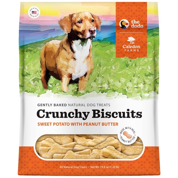Caledon Farms The Dodo Sweet Potato with Peanut Butter Crunchy Biscuits 19.5oz, Dog Treats