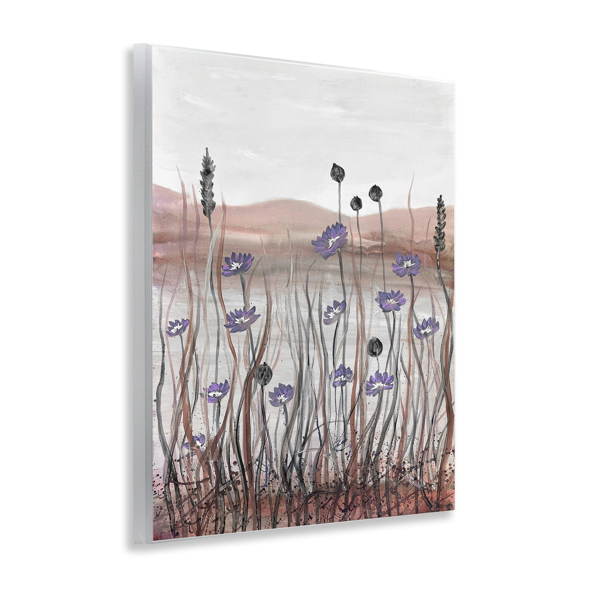 Stupell Industries Soft Lakeside Blooms Landscape Painting Unframed Art Print Wall Art, 11 x 14