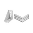 thumbnail image 4 of Unique Bargains 4Sets 4080 Européenne à l'Intérieur des Kits de Gousset de Support d'Angle 77x77x40mm - Argent, 4 of 7