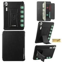 Dteck Business Case for iPad Air 11 Inch M3/M2 (2025/2024), Strong Magnetic Auto Sleep Shockproof Case with Absorbing Multi-Angles Stand, Pen Holder, Card Slot, Black