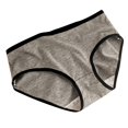thumbnail image 2 of 100% Cotton Underwear Women, Cotton Underwear For Women Gray Comfortable And Breathable Mid Waist Cotton High Elasticity Women's Pants, 2 of 4