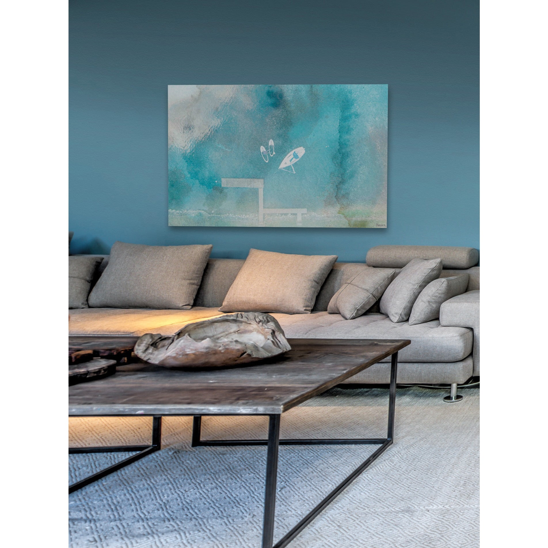 "Out on the Lake" Painting Print on Wrapped Canvas