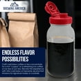 thumbnail image 2 of Cold Brew Coffee Maker Kit: Wide Mouth Mason Jar with Screw Top Lid, Stainless Steel Filter for Delicious Brewed Coffee, Infused Tea, Alcohol - 2 Quart 64 oz Old Glory Red, 2 of 7