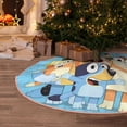 thumbnail image 2 of Lsque Bluey Print Christmas Tree Skirt with Ties and Velcro,Xmas Holiday Decorations, Adjustable Tree Skirt-48", 2 of 6
