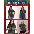 thumbnail image 3 of XCHQRTI Christmas Tree Shirt for Women Plus Size Tshirt Short Sleeve Graphic Top, 3 of 8