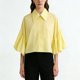 thumbnail image 1 of Xuyuer Women's Spring Summer Casual Solid Color Button Collar Shirt, Versatile Top with Short/3/4 Sleeves for Office Wear, Travel and Smart Casual Style, 1 of 7
