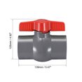 thumbnail image 2 of Unique Bargains PVC Ball Valve Water Pipe Thread Ends 2' Inner Hole Diameter Red Gray 2Pcs, 2 of 3