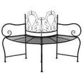 thumbnail image 2 of vidaXL Banc d'Arbre 150 cm Acier Noir, 2 of 4