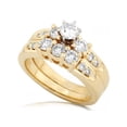 thumbnail image 2 of Classic Cheap Diamond Wedding Ring Set 1 Carat Round Cut Diamond on Gold, 2 of 4