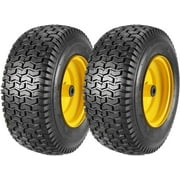 Homhougo-Lawn Mower Tractor Cart Turf Tires with Wheels 16x6.5x8 - Set of 2