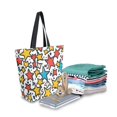 thumbnail image 2 of FORMRS Womens Canvas Tote Bag with Zipper Inner Pocket Shoulder Handbag, Colorful Stars, 2 of 7