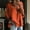 Orange, variant on Women's Linen V-Neck Short Sleeve Top for Spring and Summer Casual Wear