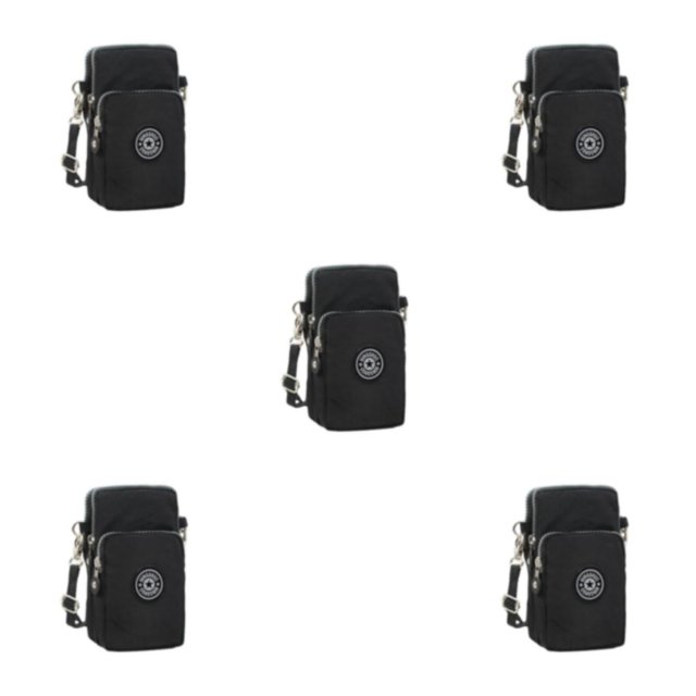 Youkk Stylish And Convenient Unisex Shoulder Bag Spacious And Durable Suitable black 5Set