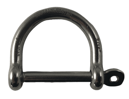 5mm Marine Grade Stainless Steel 316 Wide D Shackle 3/16 