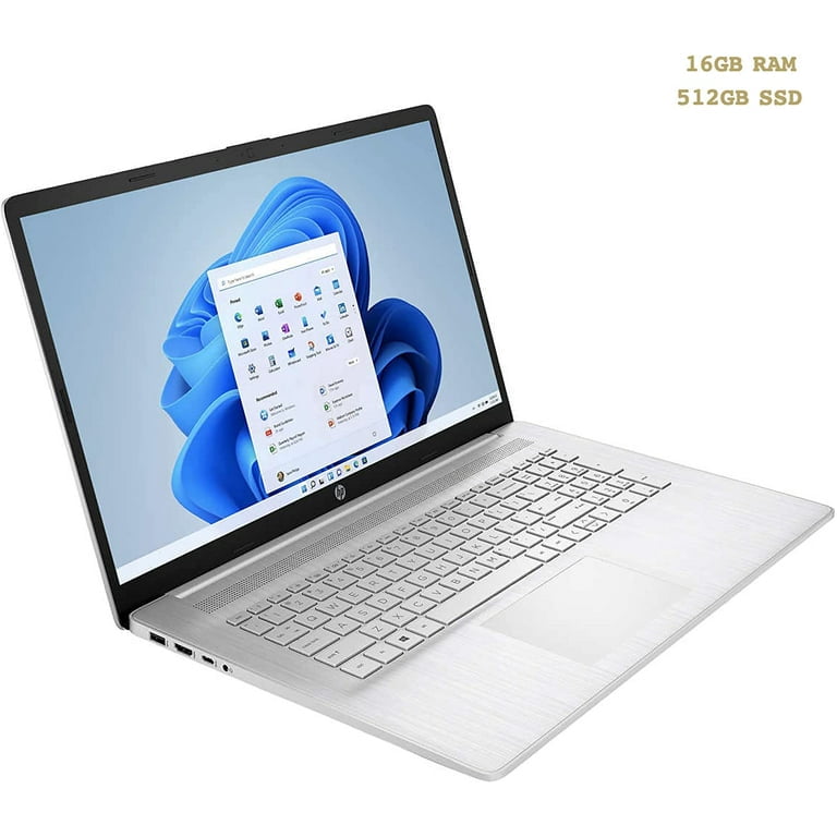 New HP 17.3" HD Touchscreen Laptop Intel Core i7-1255U,16GB RAM,1TB SSD,Backlit Keyboard, Bluetooth, Windows 11 Pro,Silver
