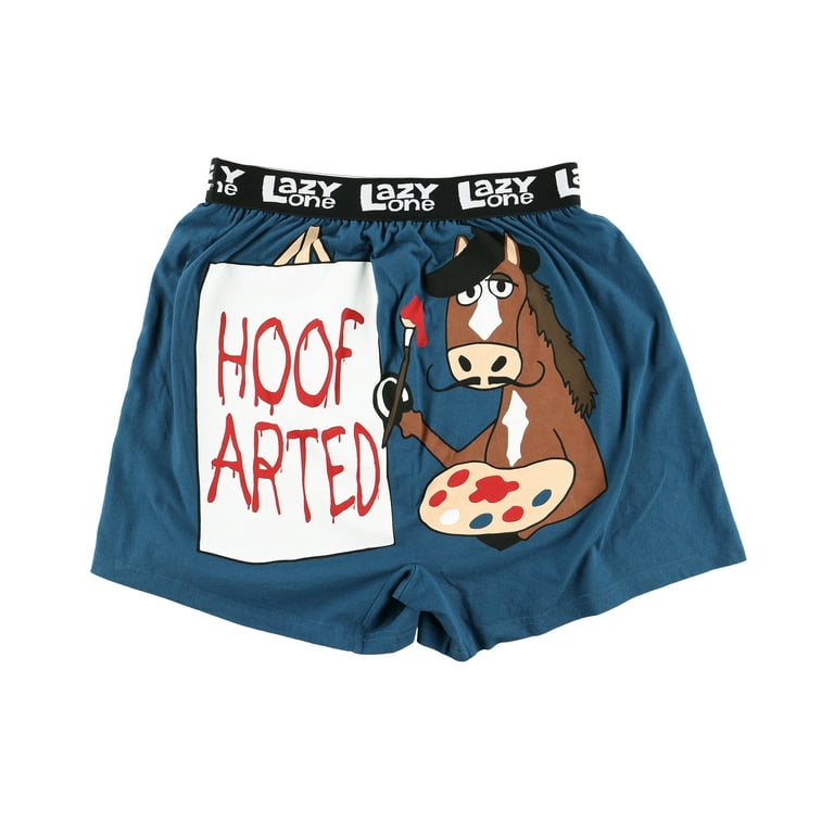 LazyOne Funny Animal Boxers, Hoof Arted, Humorous Underwear, Gag