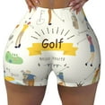 thumbnail image 2 of Lsque Golf Icons And Golfer Pattern High Waisted Biker Shorts for Women-Tummy Control Fitness Athletic Workout Running Yoga Gym Shorts,Moisture-Wicking-XX-Large, 2 of 9