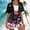 Set-97Black, variant on LEWKW 3 Piece Vacation Outfits for Women Flower Print Kimono Cardigan & Shorts Sets Summer Beach Lounge Wear Boho Floral Matching Cover up Suits