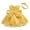 R74-Yellow, variant on Baby Girls Dress Elegant Lace Bowknot Flower Girl Dress Pageant Princess Birthday Party Dresses With Headwear Solid Color Stylish Party Dress