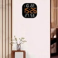 thumbnail image 1 of facefd Digital Wall Clock Temp Date Week Display Large Screen Adjustable Brightness Orange, 1 of 8