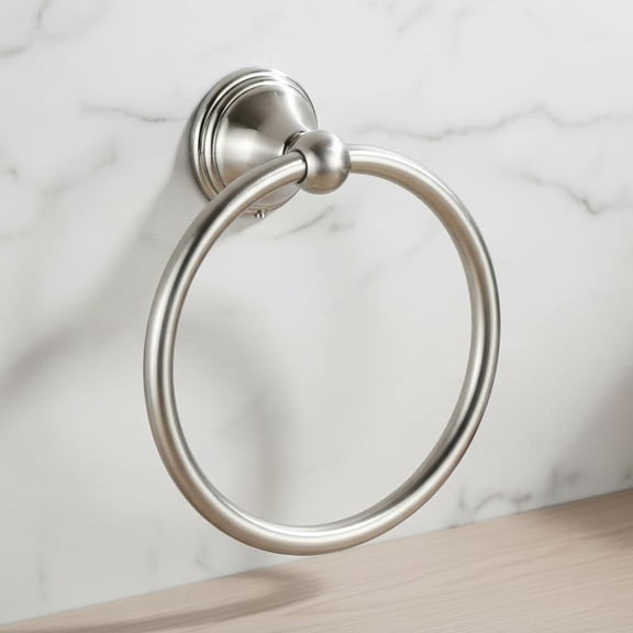 Towel Ring, Brushed Nickel Hand Towel Holder, Bathroom Accessories and Towel Racks for Wall Mount